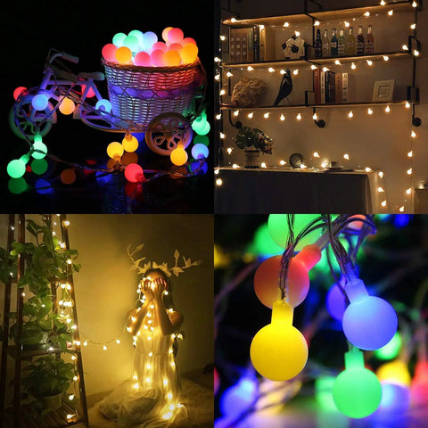 Color Changing Easter Globe String Lights 39.37 Ft With 120 LEDs, 11 Modes, vibrant kaleidoscope display indoor decor