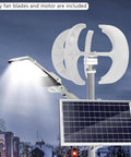 Off Grid Home Wind Turbine Generator Kit 3000W 4000W 5000W with vertical windmill and solar panel setup