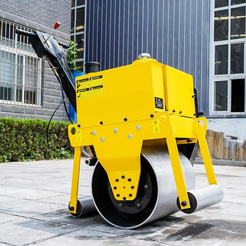 Heavy Duty Walk Behind Vibratory Compactor And Lawn Roller Built From Tough Steel To Crush Asphalt And Gravel On Any Project Kick Some Serious Dust Over Driveways And Sidewalks Without Breaking A Sweat