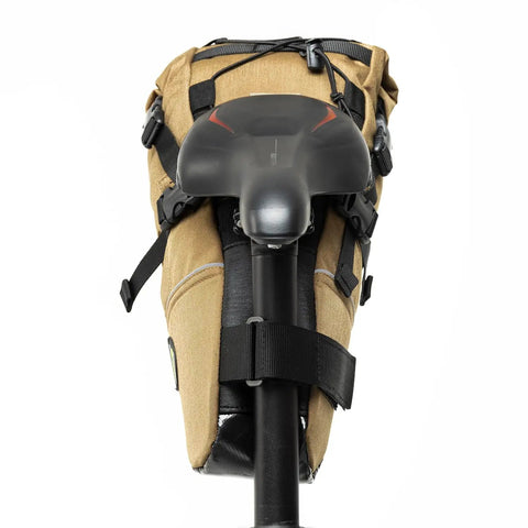 Inova Light Bike Saddle Bag Under Seat Storage, Water Resistant Cordura 1000D With Internal Padding, installed on bike seat