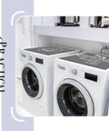 No Sweat Washer And Dryer Top Protector Covers 2 Pack Non Slip Absorbent Dust Proof Laundry Room Mats Quick Drying Appliance Pads For Kitchen Storage Classic Gray on appliance tops.