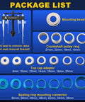 Crankshaft Oil Seal Installer And Remover Tool Kit With Seal Drive Set showing adapters and connectors for seal replacement.