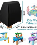 Water Table Cover For Rain Showers Splash Pond Water Table Black 41 Inches Long By 25 Inches Wide By 33 Inches High shown on table