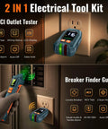 2 IN 1 Electrical Tool Kit, Plug And Play Circuit Breaker Finder With GFCI Outlet Tester and Manual Trip Remote Quick Learn Scan Mode.