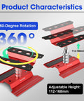 Beefy Aluminum RC Car Work Stand With 360 Degree Rotation Screw Tray Lift And Lower for 1/10 1/12 1/16 1/8 Scale RC Cars
