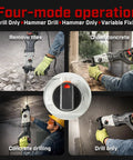 XtremepowerUS 800W SDS-Plus corded rotary hammer drill with four-mode operation; tile removal and chiseling.