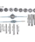 Heavy Duty 20 Piece Metric Tap Die Set With Wrench Rack For Thread Repair And Cutting M3 To M12 Bolt Rod Pipe Hand Tool Kit Ready To Go, metric taps and dies with wrench