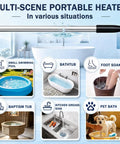 Portable 1800 Watt Immersion Water Heater For Small Pools And Tubs With Plug And Play Setup used in various scenarios.