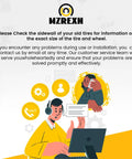 Customer support information with contact details and illustration, related to 6 Inch By 1.5 Inch Flat Free Solid Rubber Tire And Wheel Assemblies Pack