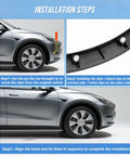 Installation steps for Tesla Model Y Passenger Side Front Fender Trim And Front Right Wheel Arch Fender Flare Molding 2020-2024