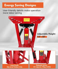 Heavy Duty 12 Ton Hydraulic Pipe Bender Tool For Copper Tubing And Steel, adjustable height, long handle, ergonomic design.