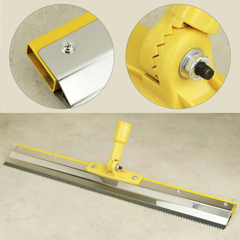 Self Leveling Tools Kit With 20 Inch And 9 Inch Spiked Rollers 22 Inch Self Leveling Rake Scraper Spike Shoes Extension Pole