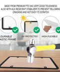 Demonstration of 2Pack Transparent License Plate Cover And Frame Set with hammer testing unbreakable plastic frame.