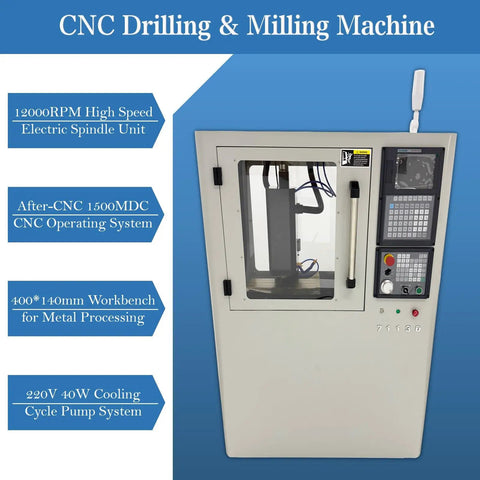 Programmable 220V Single Phase CNC Milling And Drilling Router Machine With 12000 RPM Engraving And Milling Versatility Built To Last Protective Cover Quiet Operation High Precision For Metal And Wood Projects