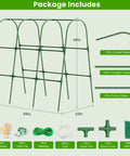 Package contents for U Shape Garden Trellis For Raised Beds And Climbing Plants, Rustproof Metal Arch With Stainless Steel Core