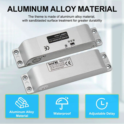 Aluminum components of WiFi Security Access Kit With Waterproof RFID Touch Keypad Door Lock Tuya Smart App Remote Opener