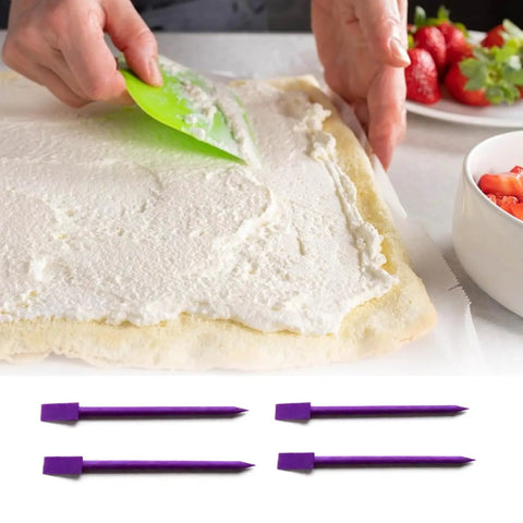 Purple Cookie Scribes And Scrapers Set Of 6 Baking Decorating Tools For Royal Icing Detail Work To Smooth Corners Like Butter And Totally Ditch Frosting Mess Quick Style Your Sweet Treats Like A Pro, using scraper on frosted cake.