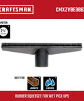 Wide Fourteen Inch Wet Vacuum Nozzle Attachment For Two And A Half Inch Hose Heavy Duty Wet Dry Vac Accessory With Rubber Squeegee