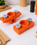Pro Level Hella Slick Edge Banding Glue Dispenser With Adjustable Pressure For Furniture Cabinet Making On 10 To 30mm Boards showcasing orange glue dispenser for woodworking.