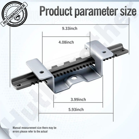 CR12 Lawn Tractor Steering Rack Kit Replacement with size measurements for Cub Cadet CC30 and MTD mini riders