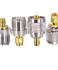 SMA To UHF Antenna Adapter Kit 4 Type Set PL259 To SMA Coax Connectors gold and silver plated, for FPV antennas and ham radio.