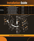 Installation guide for Front And Rear Suspension Bushing Repair Kit For 2004 Plus Club Car Precedent Golf Cart parts list.