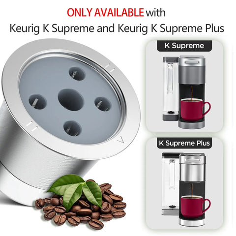 Refillable K Cups For K Supreme And K Supreme Plus Coffee Makers, Easy To Use Reusable Pods For Custom Brews, Eco Friendly
