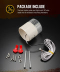 Package of Red Amber 24 LED Boat Trailer Post Lights With Clear Lens 12V IP67 Waterproof Dual Color Marker Lights For Front And Rear Guide Post Pipe Mount Ultra Bright Night Visibility For Docking with mounting hardware.