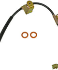 Front Passenger Side Brake Hydraulic Hose For Chevrolet GMC Hummer Exact Fit Replacement OE Quality Easy Install Bolt Right In Durable Brake Line