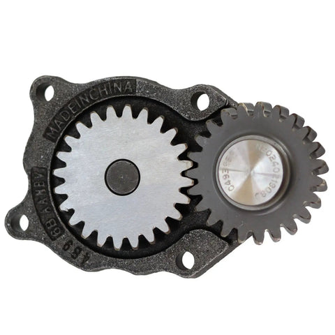 Close-up of Oil Pump With Helical Gear For Cummins 4BT 6BT Diesel Engines 3.9L 5.9L showing gear details