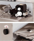 Gtannd Automatic Ink Wheel Marking Machine, Stainless Steel Batch Code Printer close-up of printing mechanism and controls.