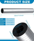Six Pack Three Quarter Inch Pipe Insulation Foam Tubes With Self Adhesive Aluminum Foil Wrap product size dimensions