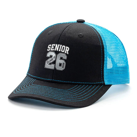 Cool Trucker Cap For Men And Women Unisex Teens 2026 Style Adjustable Baseball Hat with class of 26 design, front view