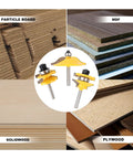 Three Piece One Quarter Inch Shank Round Over Cove Router Bit Set For Woodworking Dope with particle board, MDF, solid wood, plywood