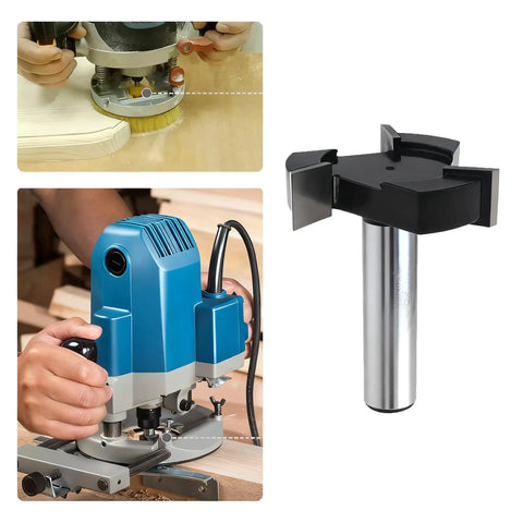 Beefy Pro Grade CNC Spoilboard Surfacing Router Bit With One Half Inch Shank And Two Inch Cutting Diameter For Slab Flattening