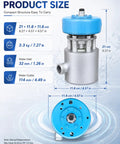 Portable Micro Hydroelectric Generator 1000W Off Grid Power 110V/220V Aluminum Alloy Water Turbine System dimensions