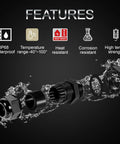 PG16 Cable Glands Set, 20 Pack, Waterproof Adjustable Range 8.5 to 14mm, Nylon Joints With Gaskets, feature overview with icons