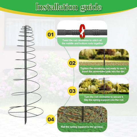 Installation guide for Outdoor Metal Trellis For Climbing Plants Beefy Heavy Duty Rustproof Garden Trellis 60 Inch Tall 2 Pack Black