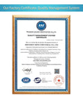 Quality Management System certificate for Shenzhen Shine Industrial Co., Ltd displayed in a wooden frame