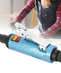 Rugged Lightweight Pneumatic Die Grinder Powering Through Heavy Duty Metal Cutting And Fast Automotive Fixups With Smooth High Speed Operation And Comfort Grip For Daily Shop Workloads, showing blue aluminum tool with soft grip.