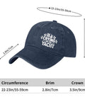 No Crying On The Yacht Funny Hat For Men Navy Blue Washed Distressed Baseball Cap For Camping Outdoor Activities And Boyfriend Gifts