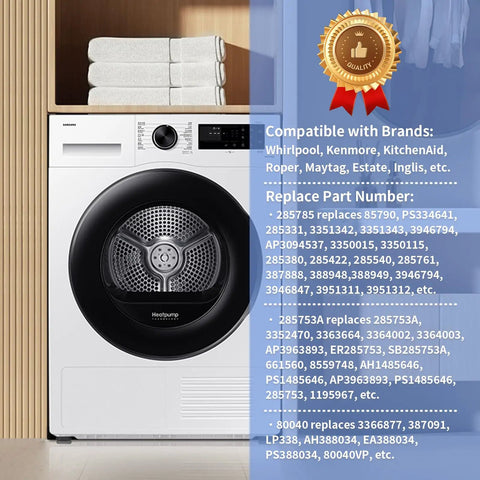 Upgraded Washer Clutch Kit With Motor Coupling And Four Agitator Dogs Replacement For Top Load Washers To Fix Agitation And Spin Problems Like A Pro Easy Install Durable OEM Style Parts, white top-load washer