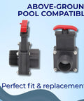 Must Have 1.5 Inch Gate Valve Full Shut Off For Above Ground Pools Threaded Male To Female Adapter