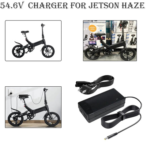 54.6V Charger For Haze Battery Pack Compatible With JHAZE-BLK, JHAZE-BLK-OB, JHAZE-CAN-BLK, JHAZEBLK with power supply