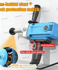 2000W Heavy Duty Screw Conveyor And Electric Auger Feeder with one-click start and lock switch, detailed view of motor.