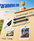 Heavy Duty 15 Inch 30 Pound Gas Struts And Spring Lift Supports No Sweat Drop In Swap For Truck Caps Camper Shells Window Leers Canopy Toolboxes And Lockers Pair.