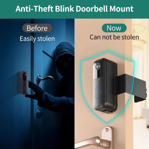 Comparison of anti-theft Blink doorbell mount with focus on security for video doorbell cameras fits first and second gen no drill easy install