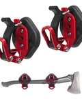 Magnetic Shovel Holder For Trucks And SUVs, No Drill Quick Release Roof Rack Mount, Heavy Duty Axe And Tool Bracket, red rubber clamp