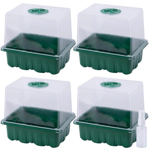 4 Pack Monotub Mushroom Growing Kit For Home Cultivation With 6.5 By 5 By 6.5 Inch Boxes And Included Spray Bottle Rotatable Top Design