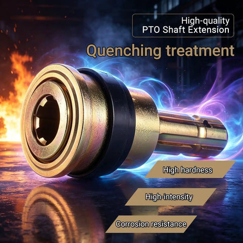 Heavy Duty Pto Shaft Extender Adapter For Tractors Smooth Hookup Quick Connect One Three Eighth Inch Six Spline Male To Female Coupler with quenching treatment.